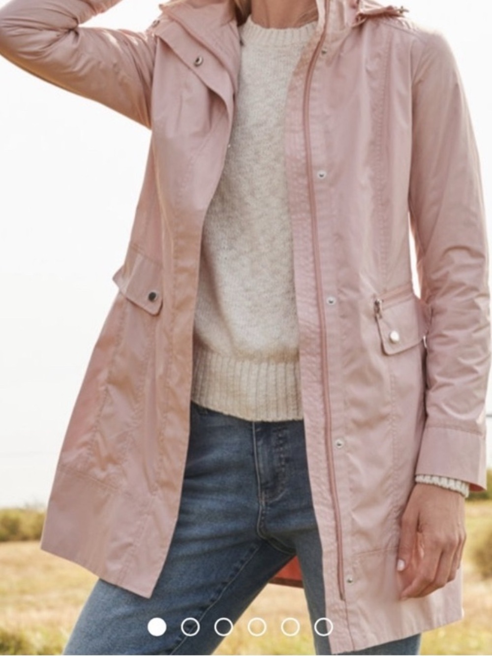 Cole Haan Women's Light Pink Trench Coat Size XS